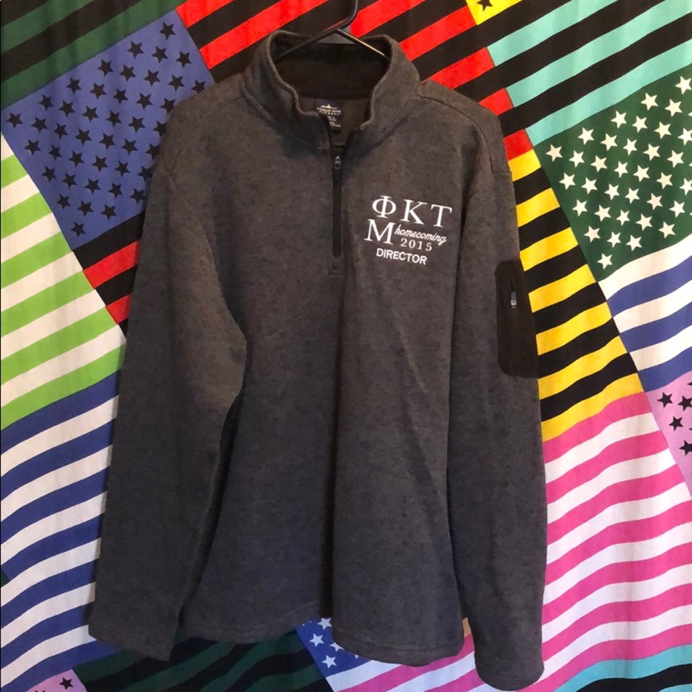 Charles River Phi Mu, Phi Kappa Tau Grey Pullover!